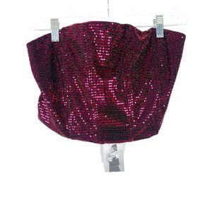 NWT Sincerely Jules Sequin Corset Crop Top Removable Straps Size Large L NEW